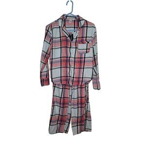 Victoria's Secret Womens XS Plaid Button-Up Pajama Set‎